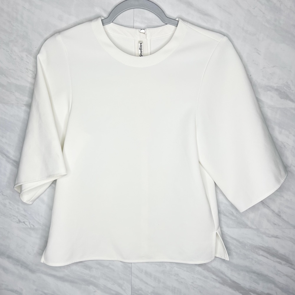 Acne Studio White Boxy Blouse Small